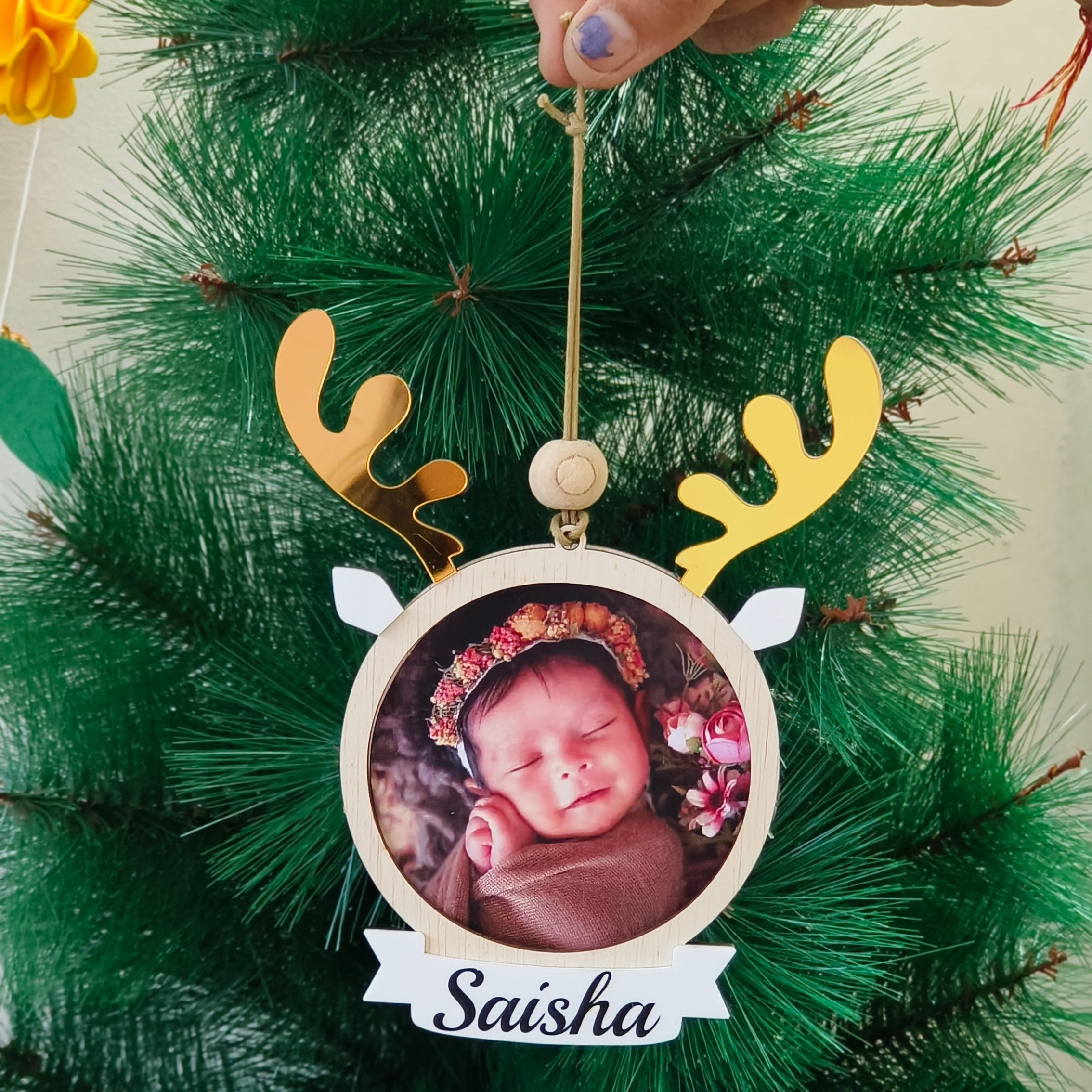 Reindeer Photo Frame Ornament