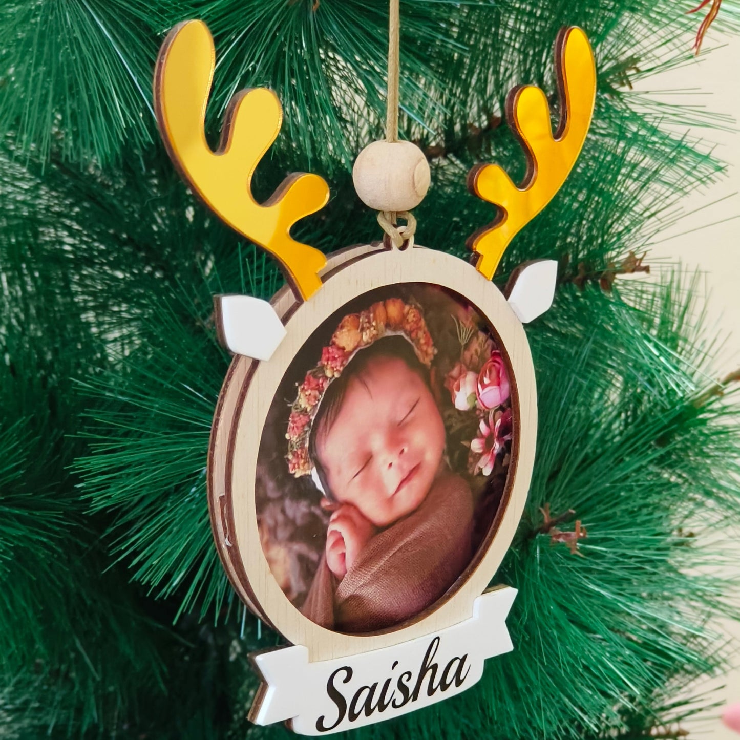 Reindeer Photo Frame Ornament