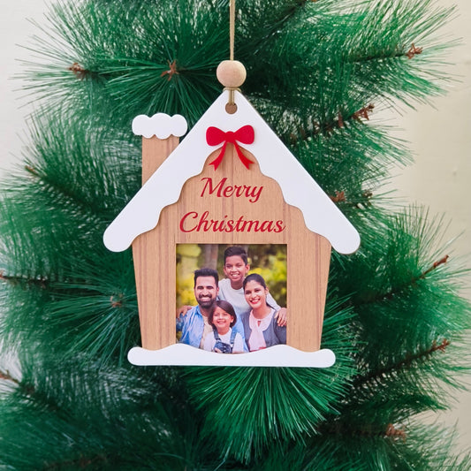 Christmas House Photo Frame Ornaments
