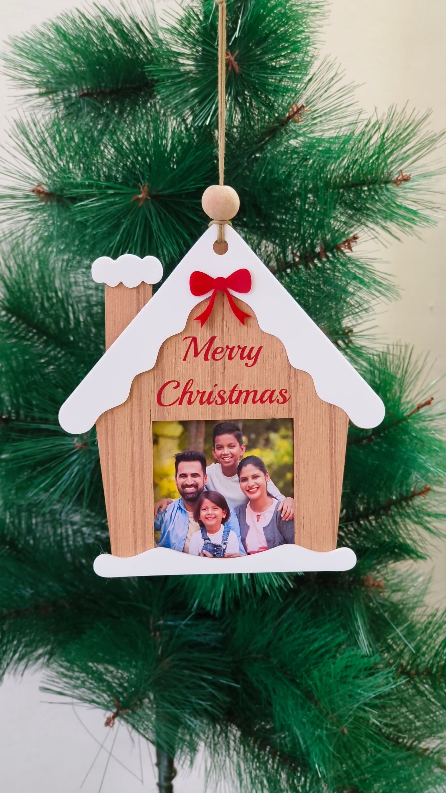 Christmas House Photo Frame Ornaments