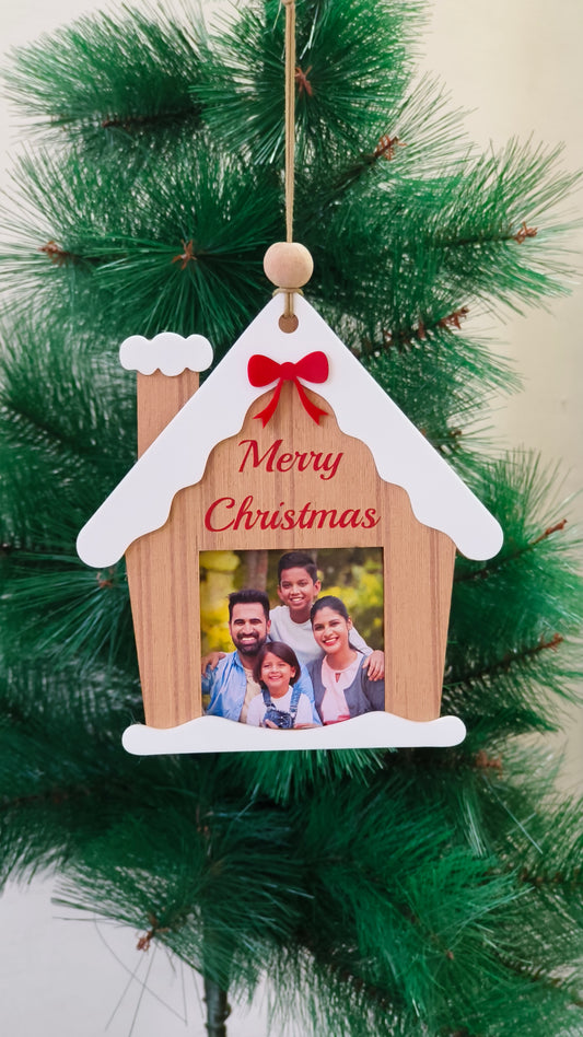 Christmas House Photo Frame Ornaments