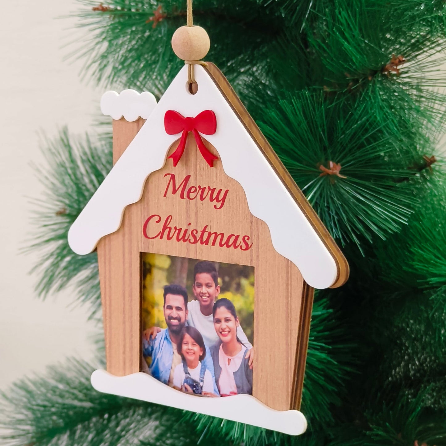 Christmas House Photo Frame Ornaments