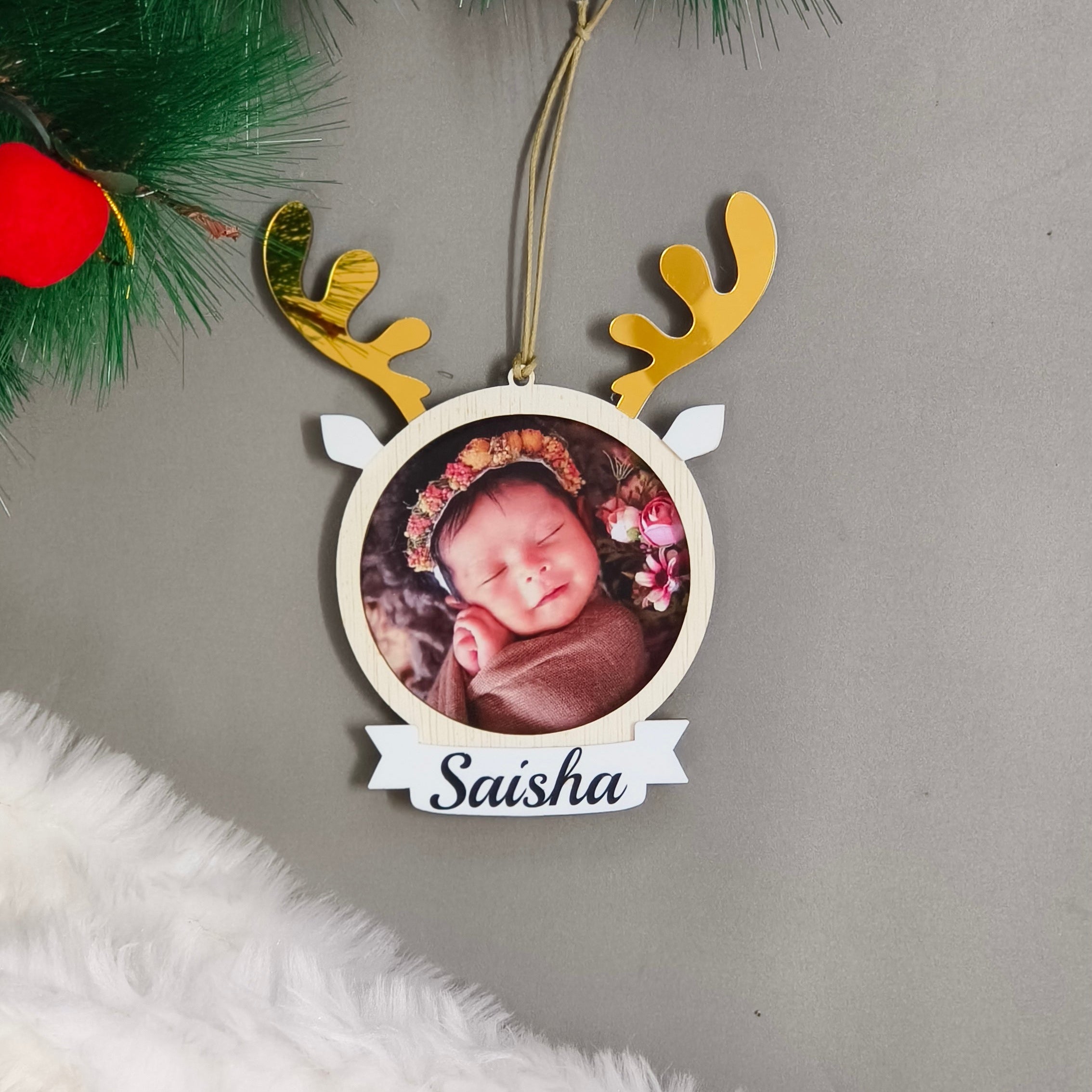 Reindeer Photo Frame Ornament