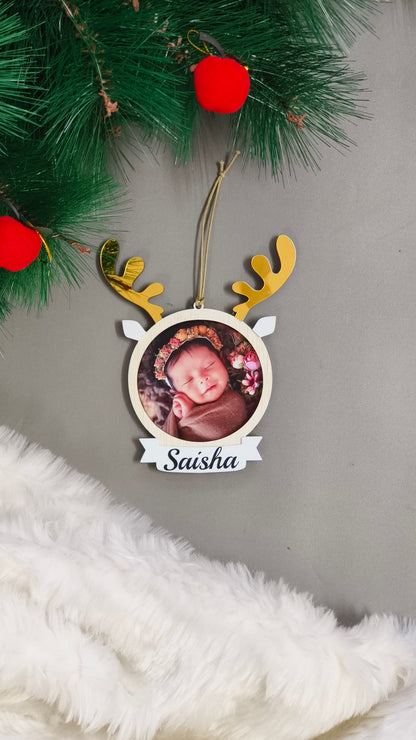 Reindeer Photo Frame Ornament
