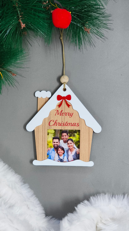 Christmas House Photo Frame Ornaments