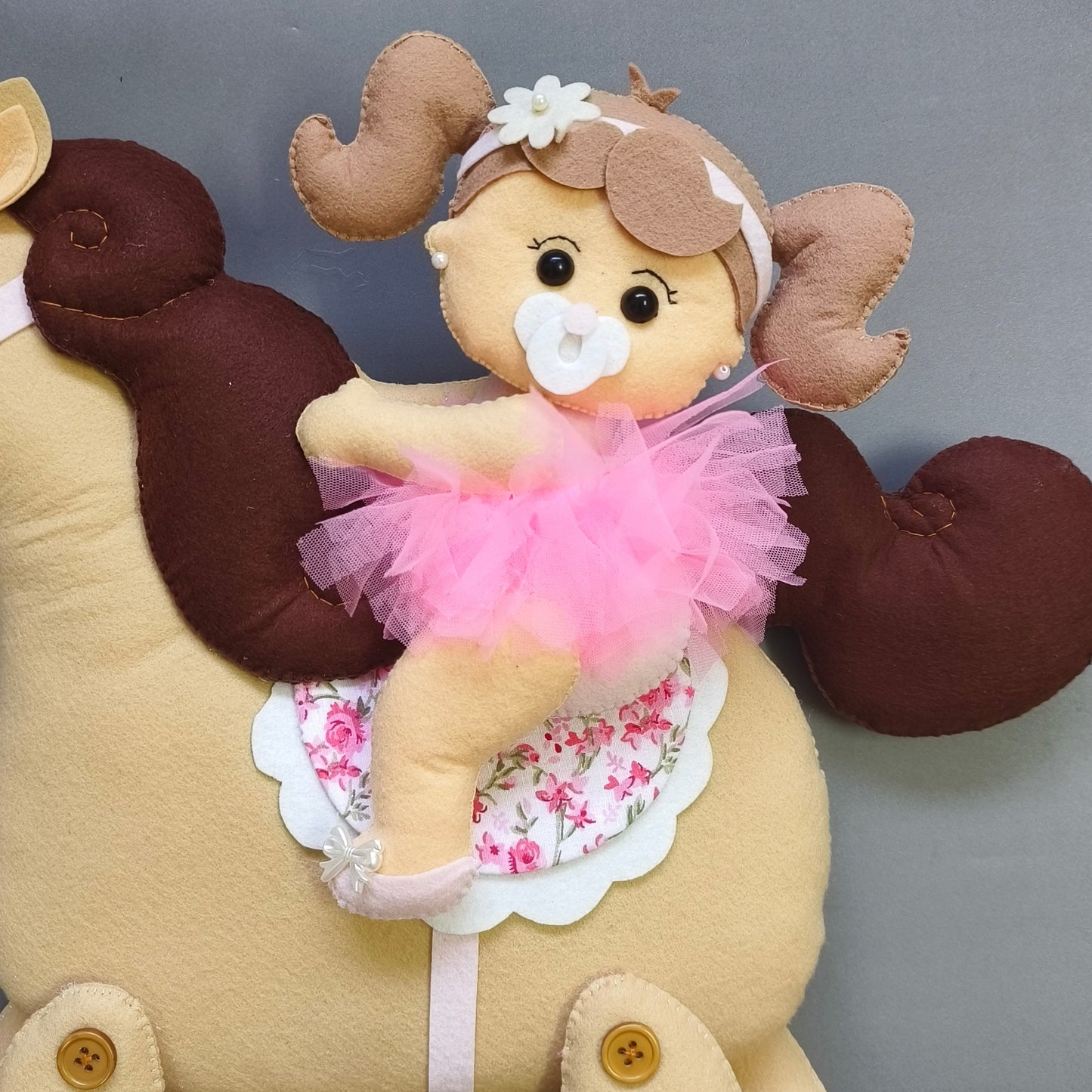 Personalized Baby girl rocking horse Nursery wall decor