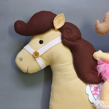 Personalized Baby girl rocking horse Nursery wall decor