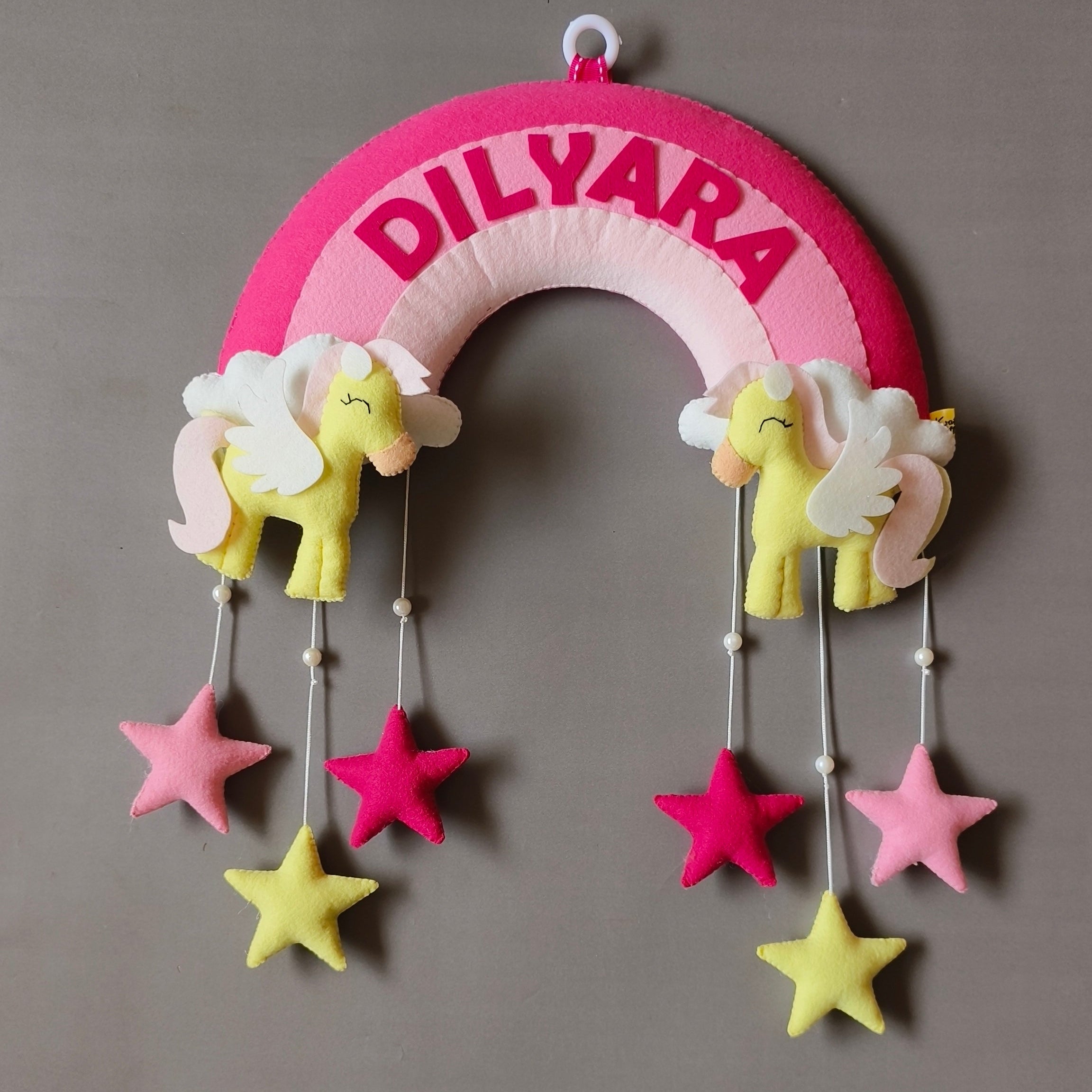 Personalized Rainbow with Unicorn wall decor