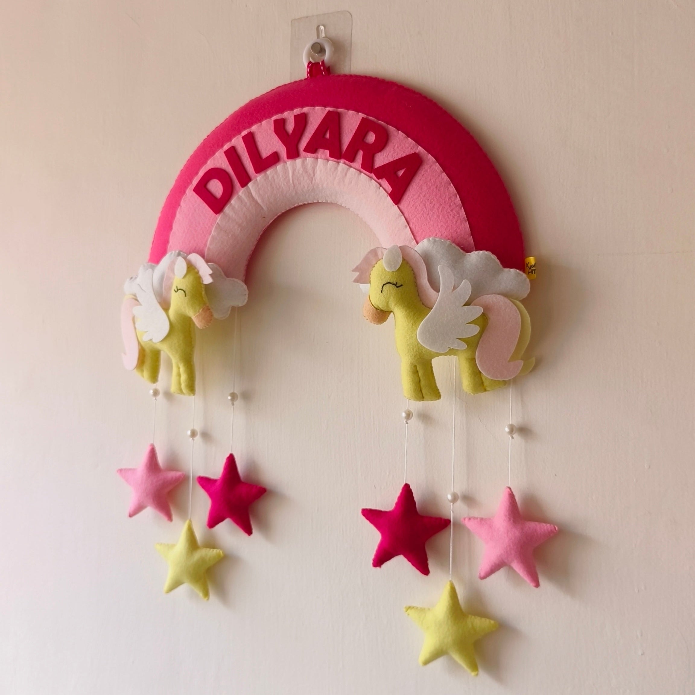 Personalized Rainbow with Unicorn wall decor