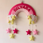 Personalized Rainbow with Unicorn wall decor