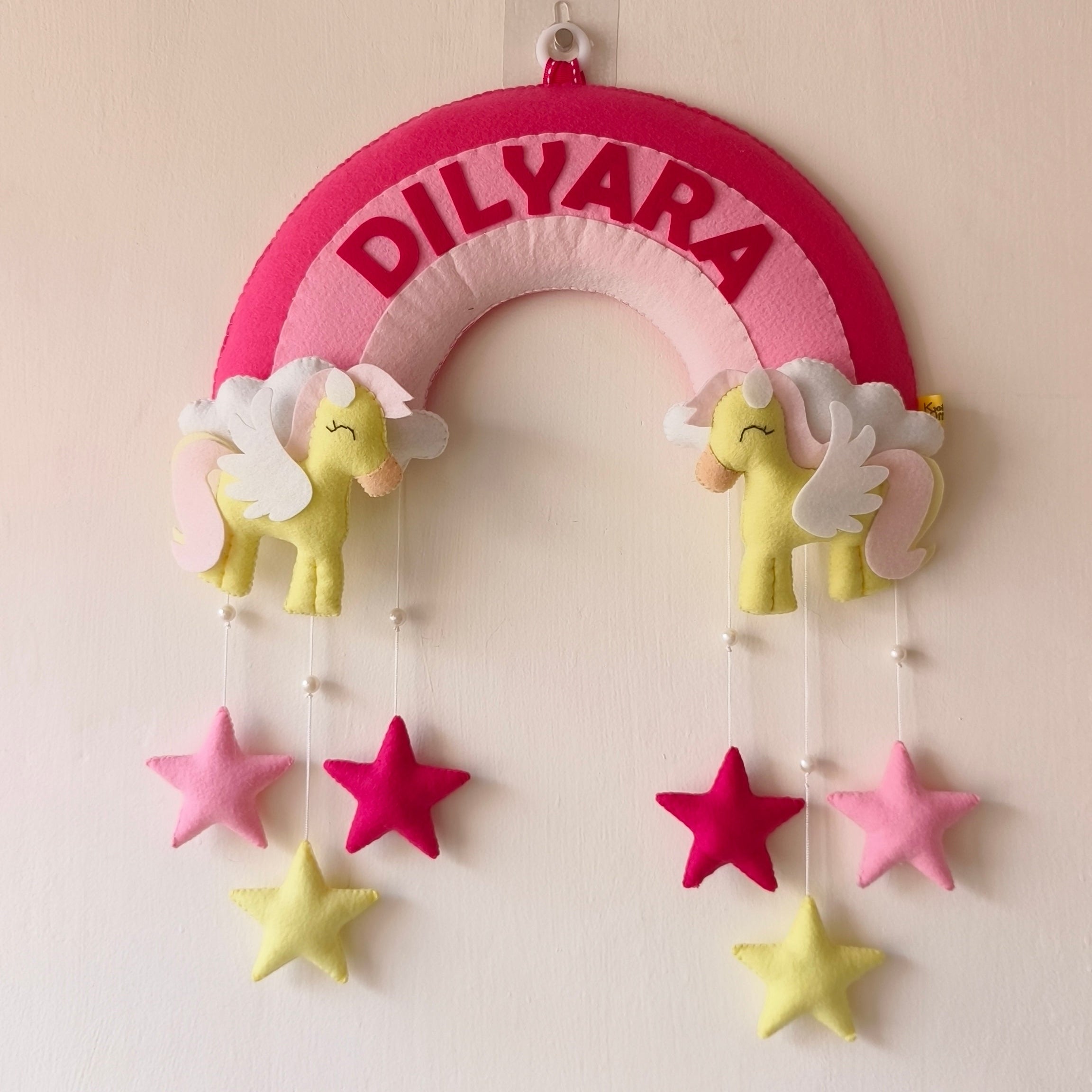 Personalized Rainbow with Unicorn wall decor