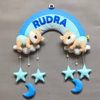 Personalized Rainbow with teddy wall decor