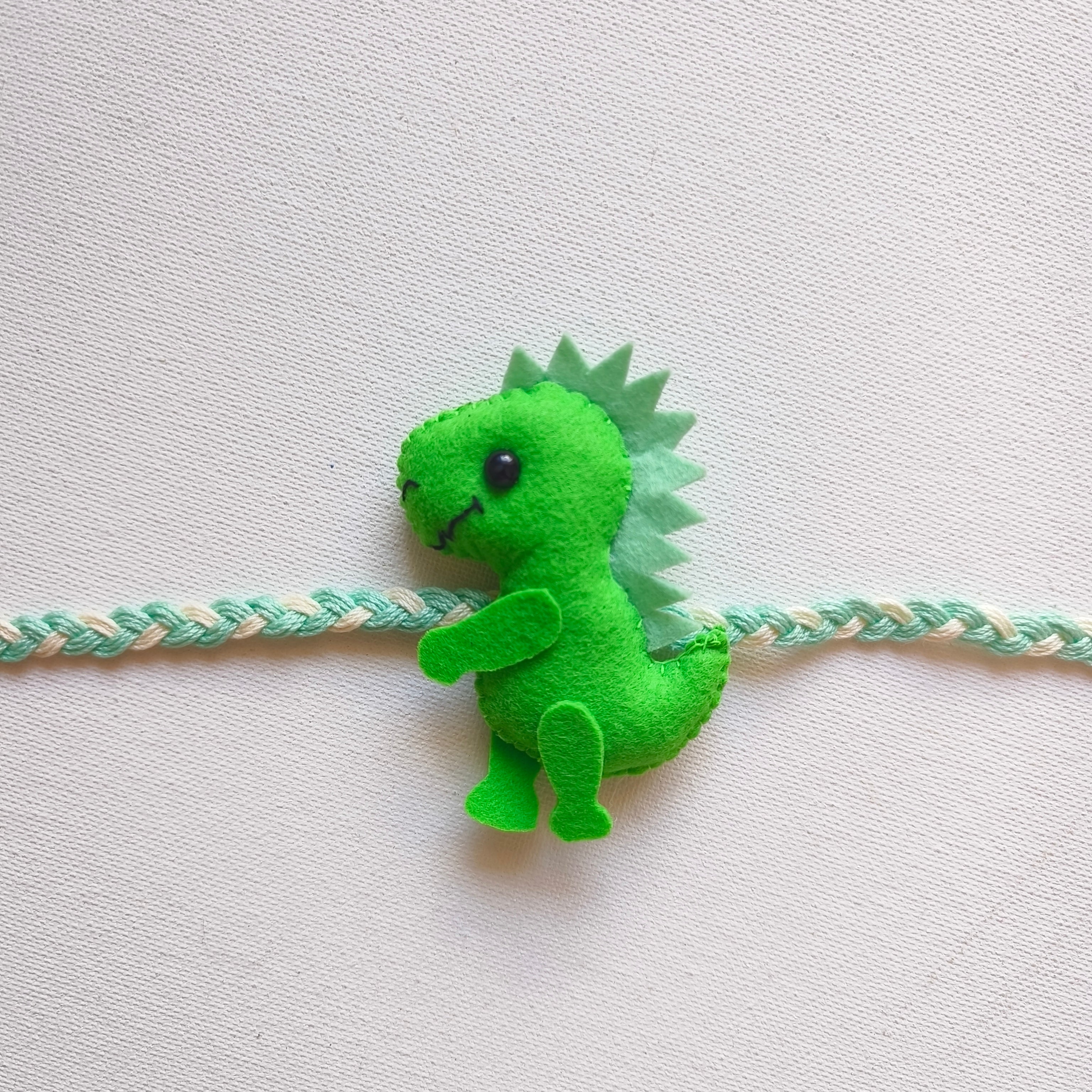 Dino Felt Rakhi – Handmade Kids Rakhi
