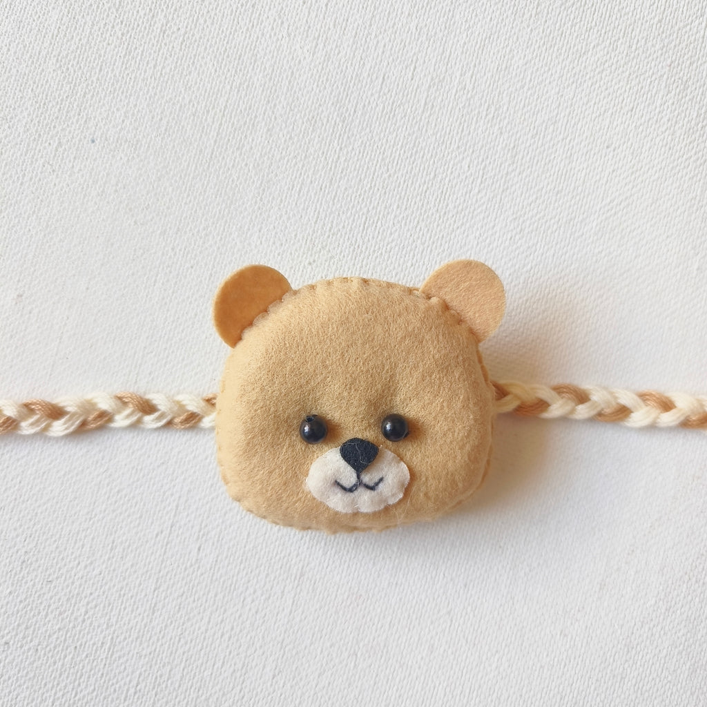 Teddy Felt Rakhi – Handmade Kids Rakhi