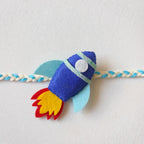Rocket Felt Rakhi – Handmade Kids Rakhi