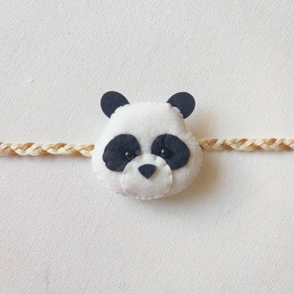 Panda Felt Rakhi – Handmade Kids Rakhi