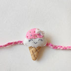 Ice-cream Felt Rakhi – Handmade Kids Rakhi
