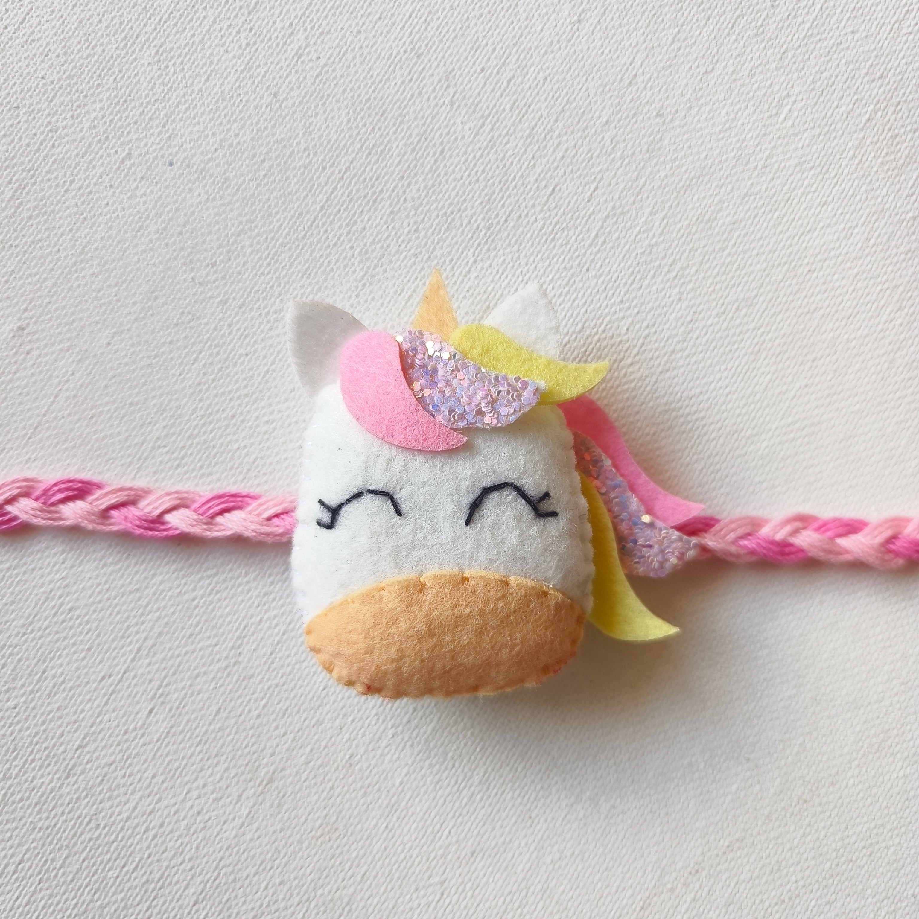 Unicorn Felt Rakhi – Handmade Kids Rakhi