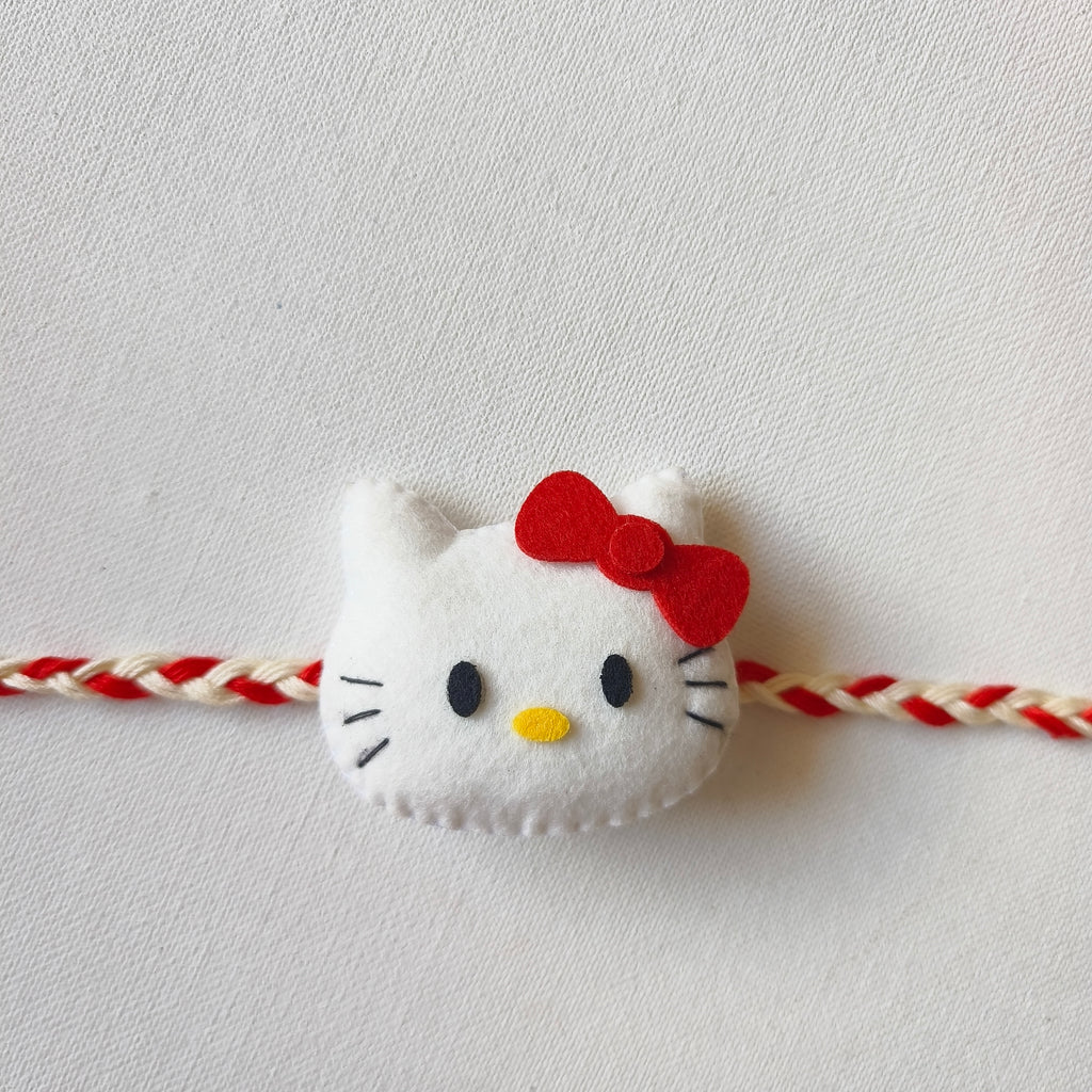 Hello Kitty Felt Rakhi – Handmade Kids Rakhi