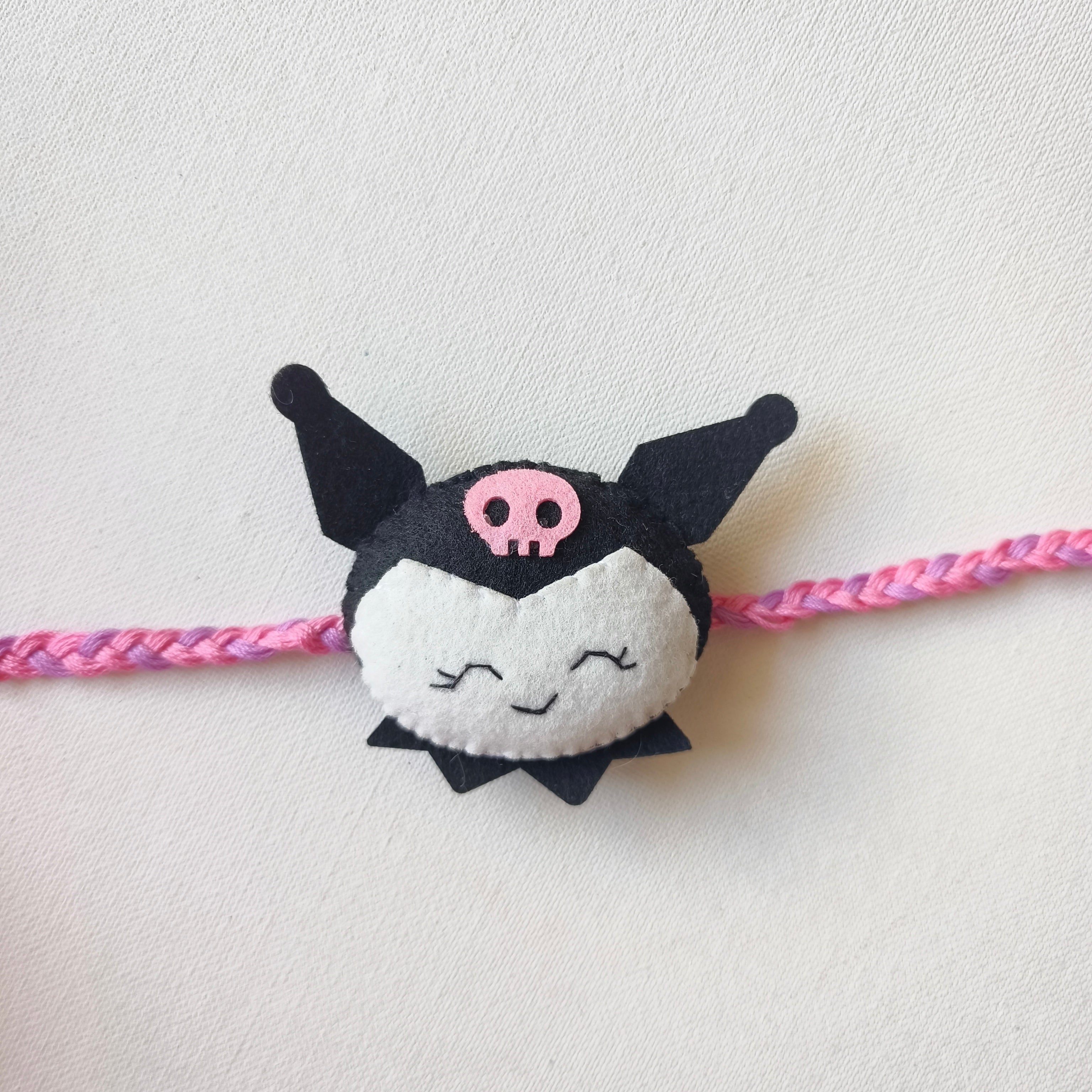 Kuromi Felt Rakhi – Handmade Kids Rakhi