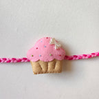 Cupcake Felt Rakhi – Handmade Kids Rakhi