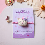 Cat Felt Rakhi – Handmade Kids Rakhi