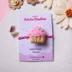 Cupcake Felt Rakhi – Handmade Kids Rakhi