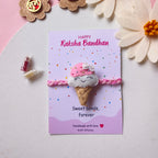 Ice-cream Felt Rakhi – Handmade Kids Rakhi