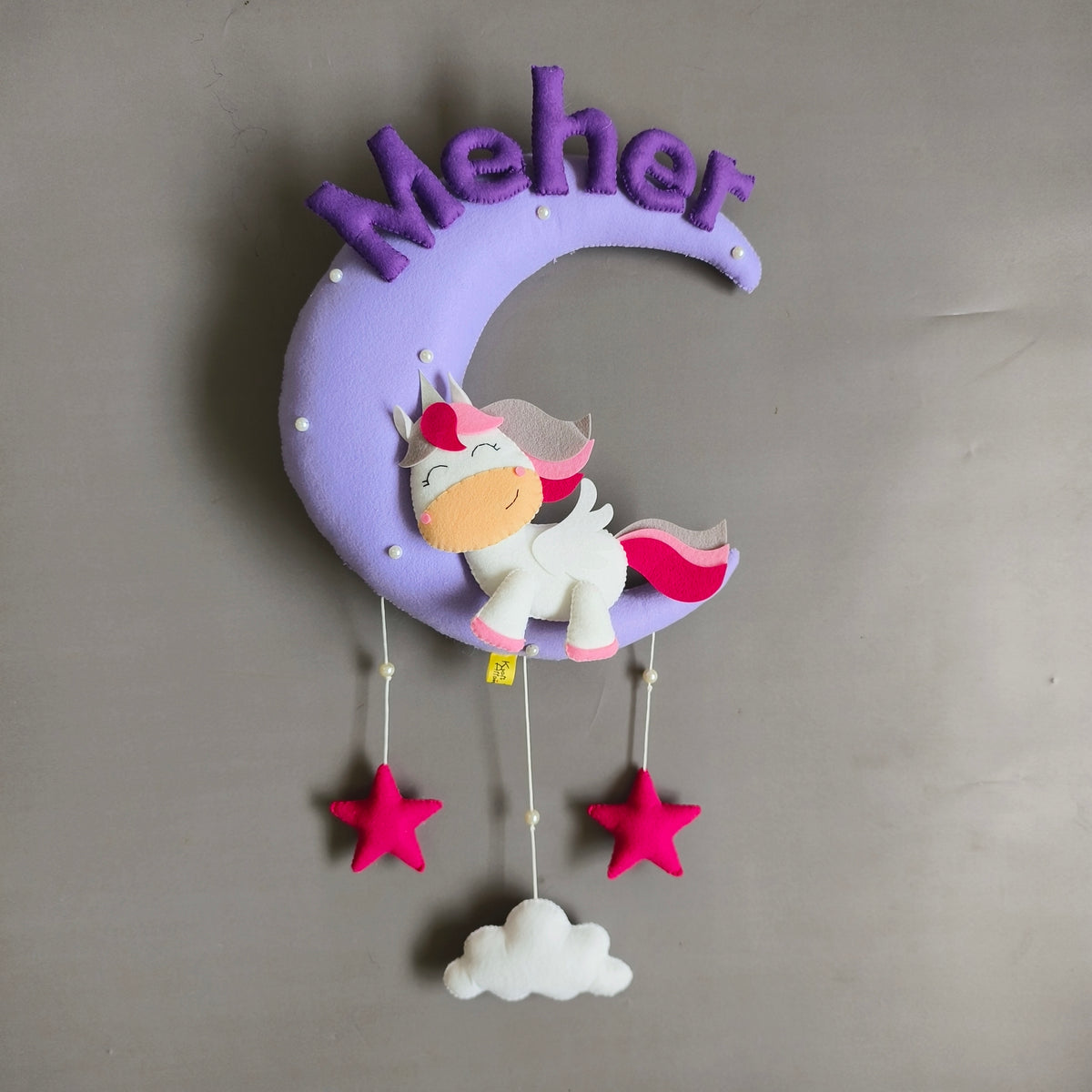 Personalized Cute Unicorn on moon