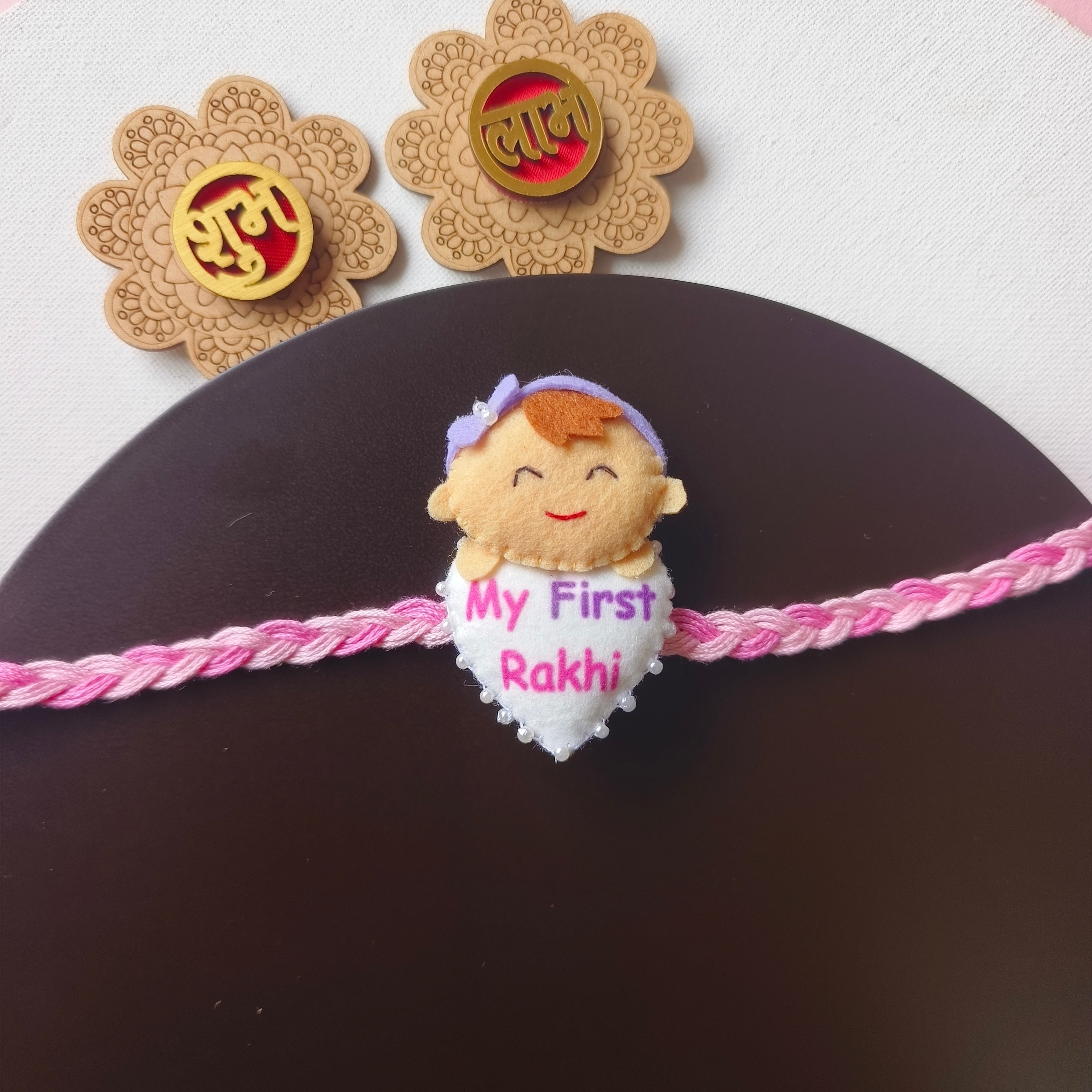 My First Rakhi – Handmade Kids Rakhi - Pink