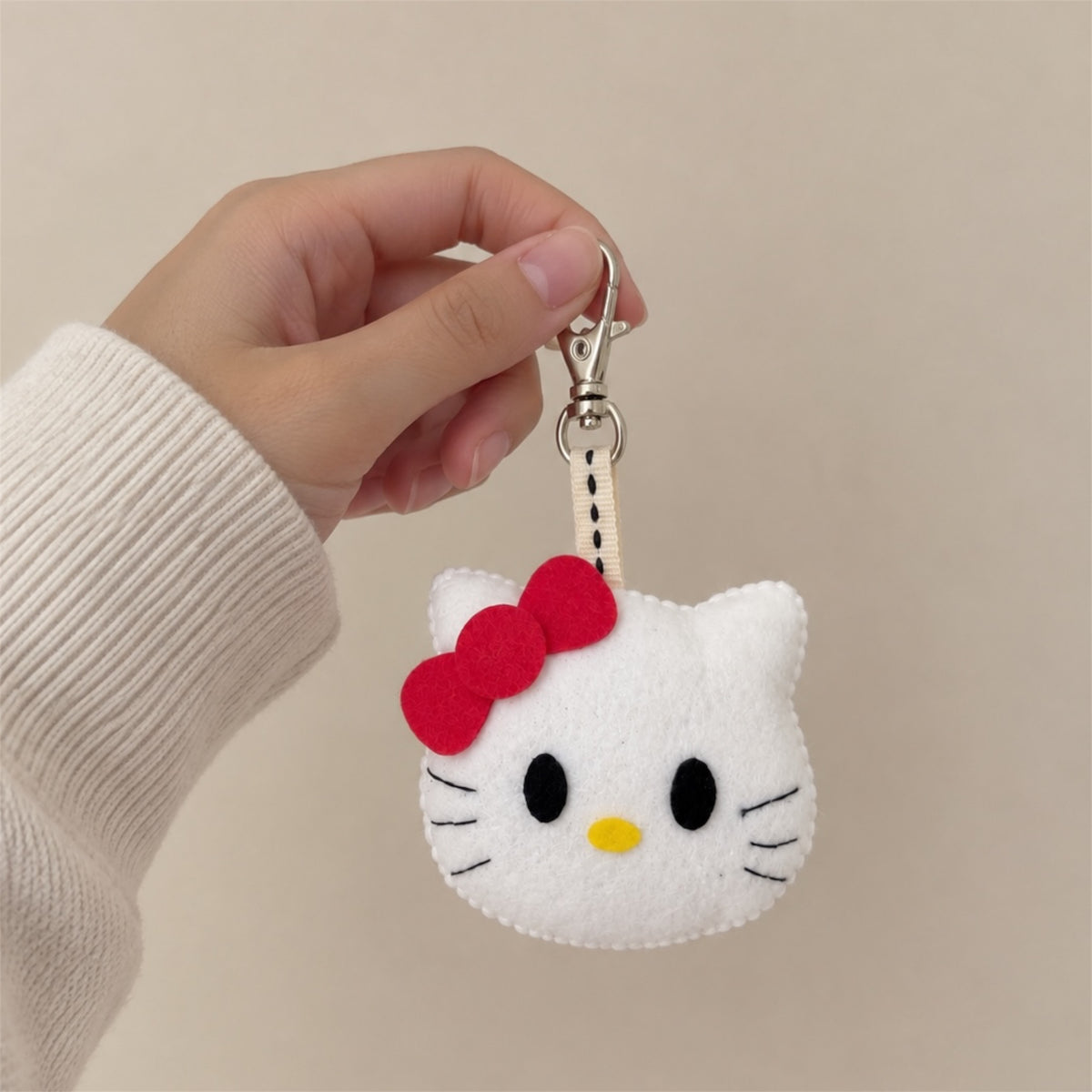 Felt Hello Kitty Keychain