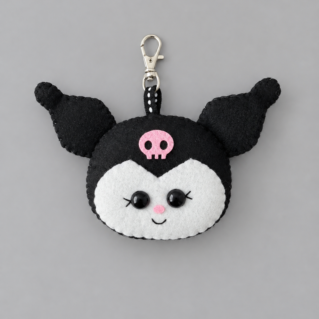 Felt Kuromi Keychain