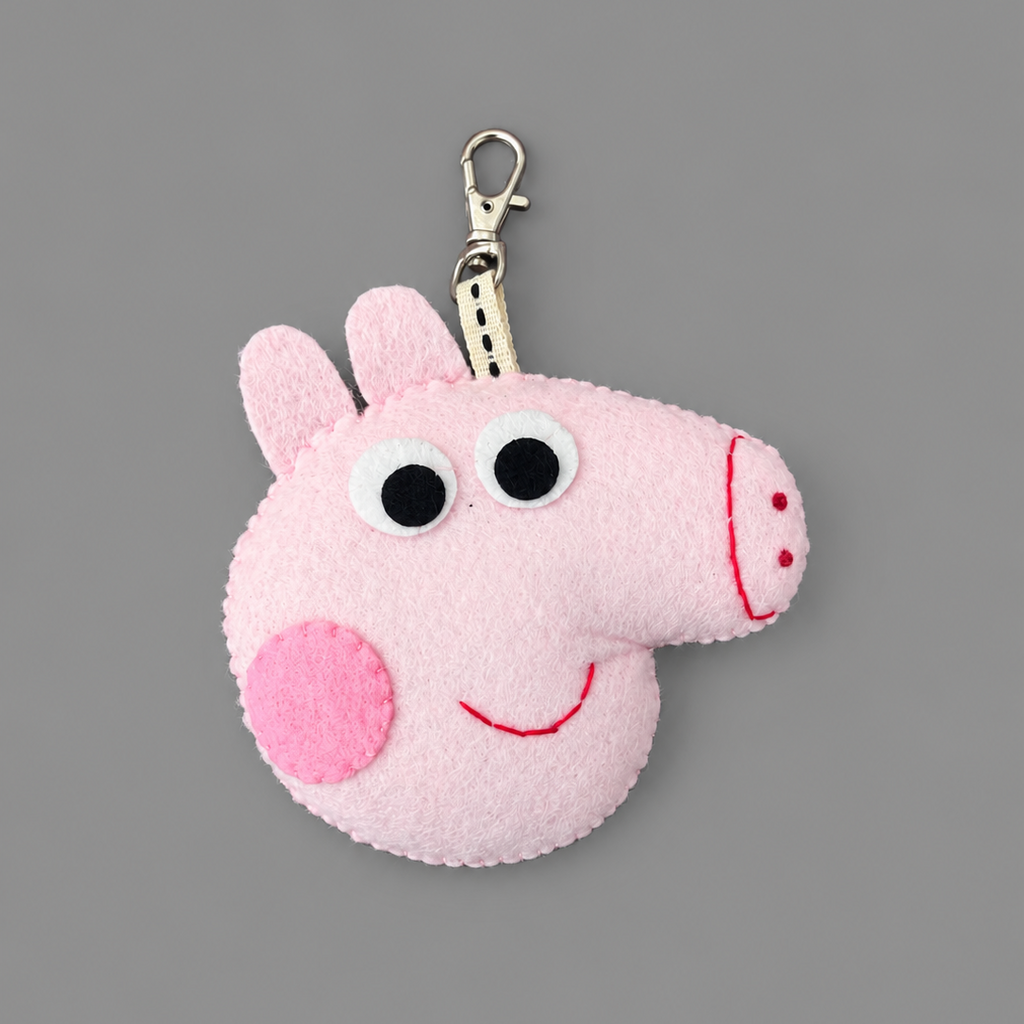 Felt Peppa pig Keychain