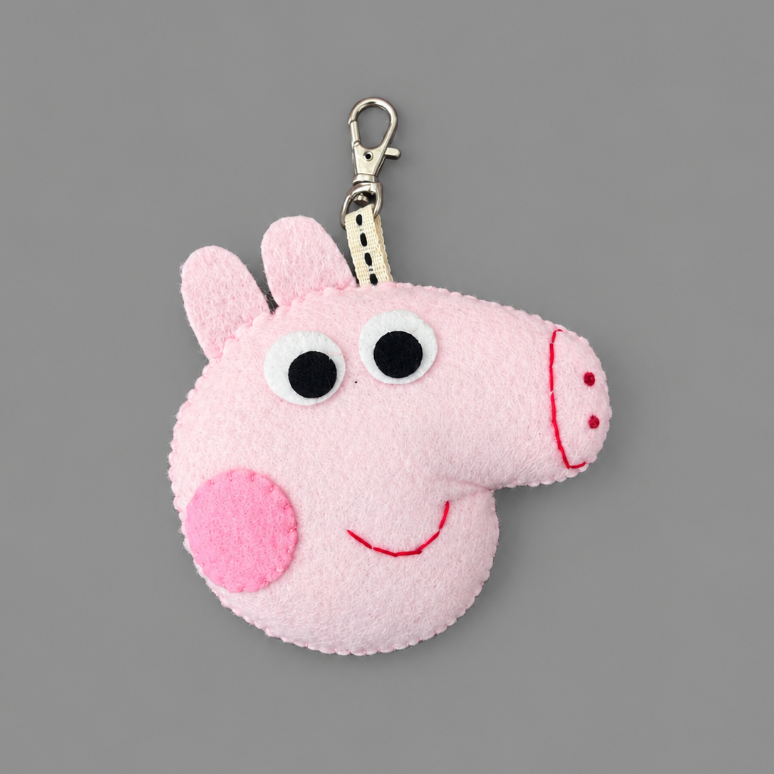 Felt Peppa pig Keychain