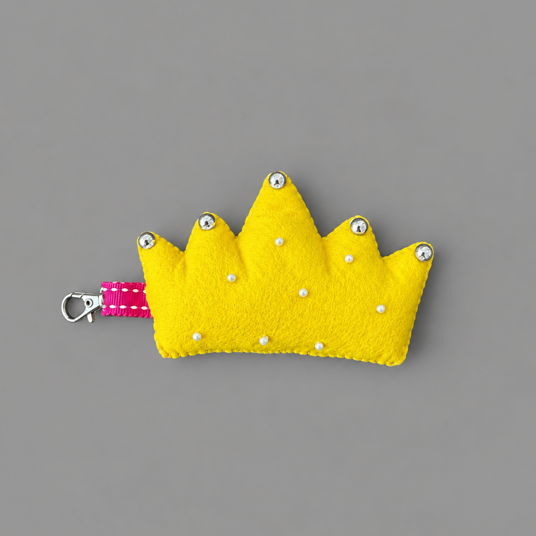 Felt Crown Keychain