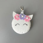 Felt Unicorn Keychain