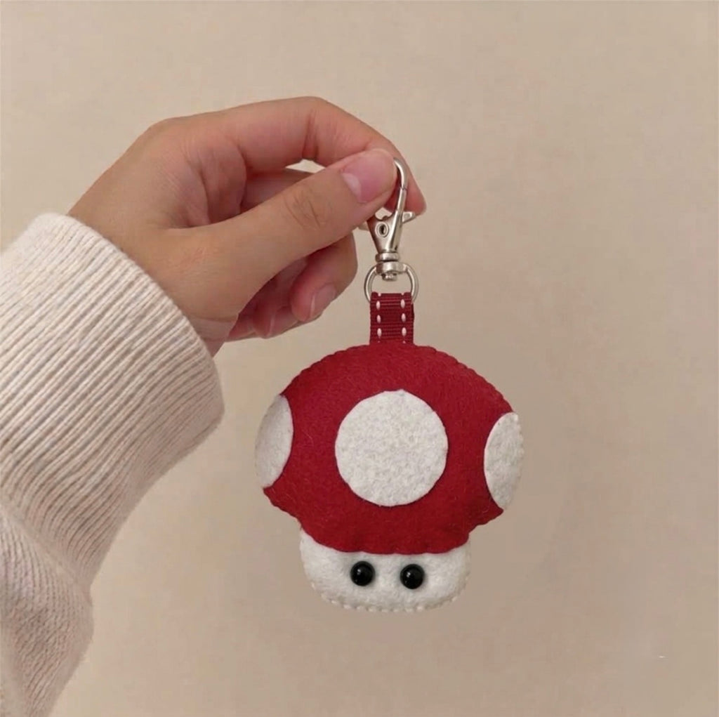 Felt Mushroom Keychain