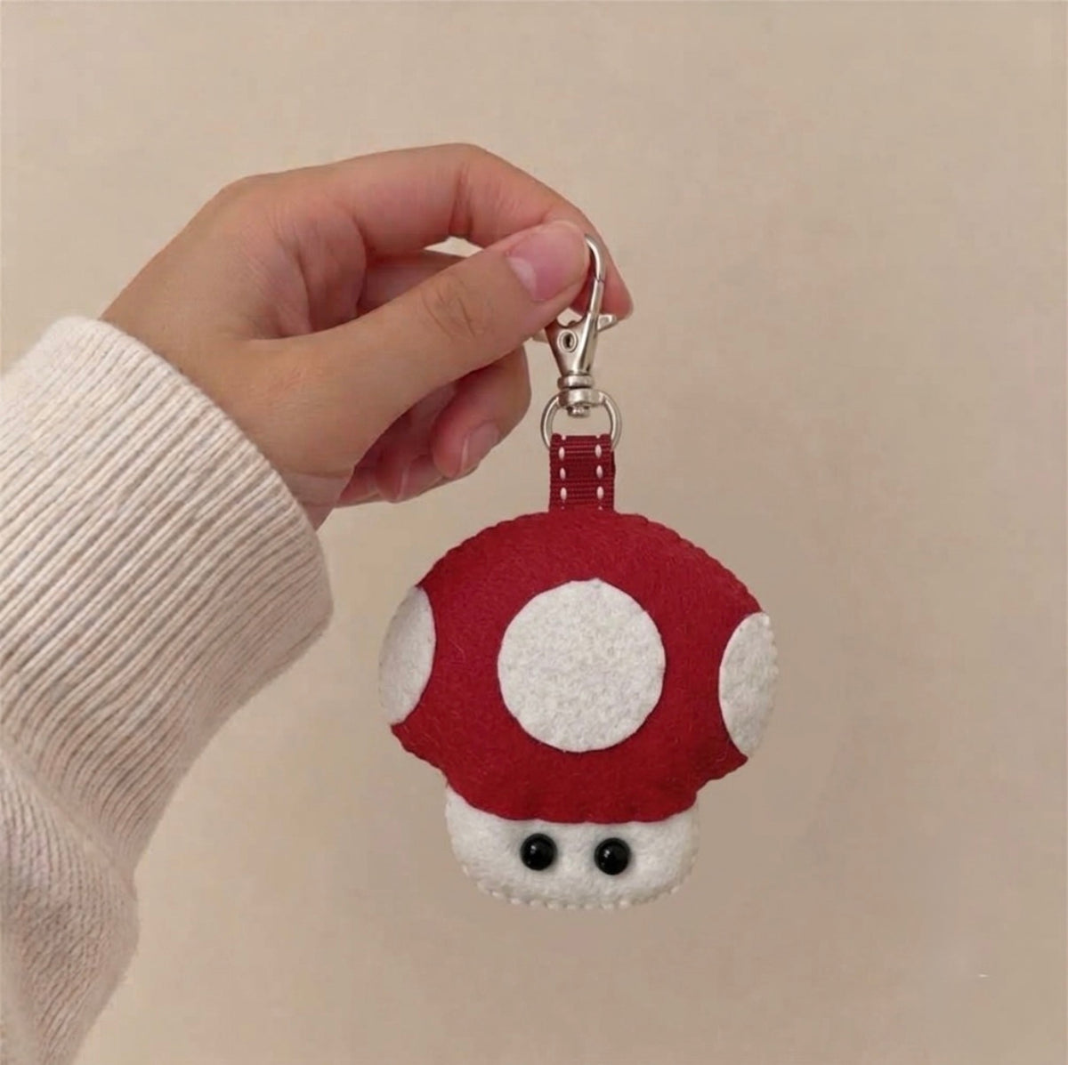 Felt Mushroom Keychain