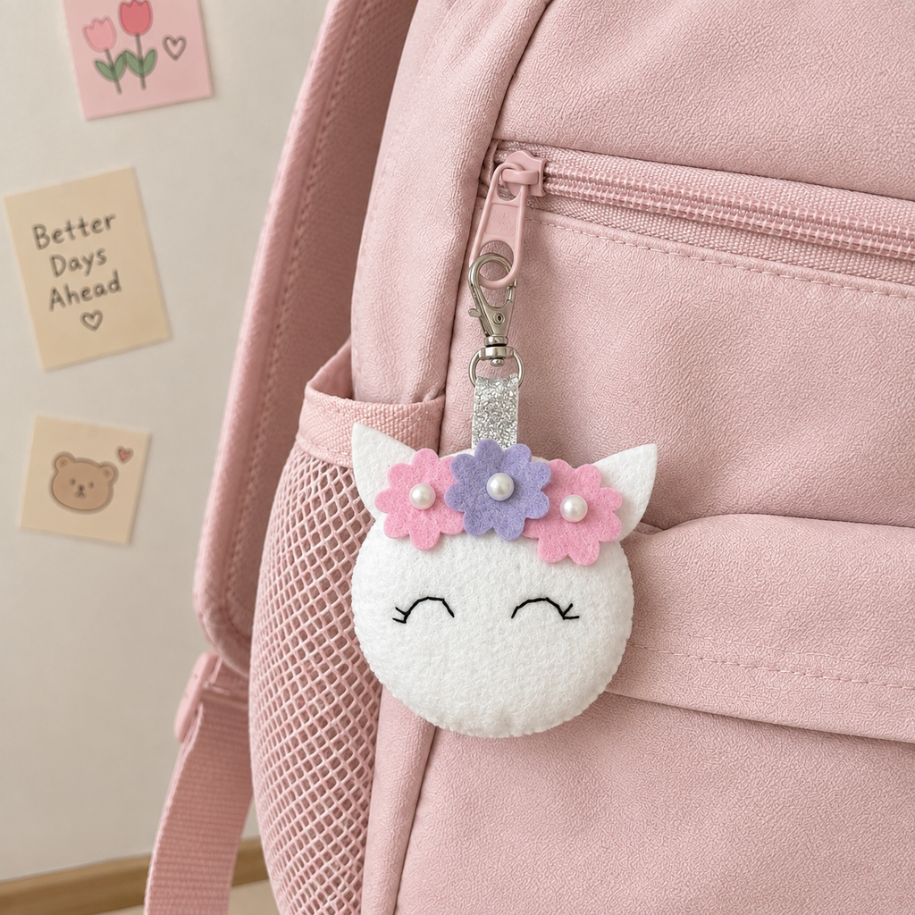Felt Unicorn Keychain
