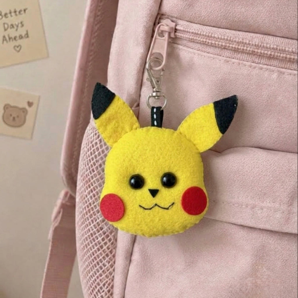 Felt Pikachu Keychain