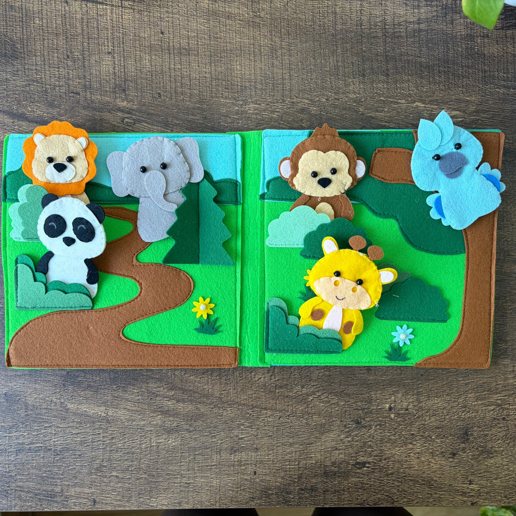 Jungle theme Felt book