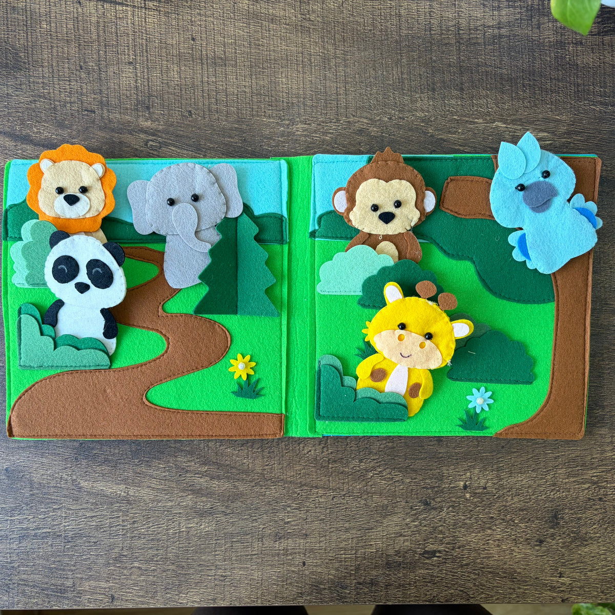 Jungle theme Felt book