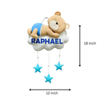 Personalized Teddy on cloud Wall decor