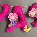 Personalized Floral theme Bunting
