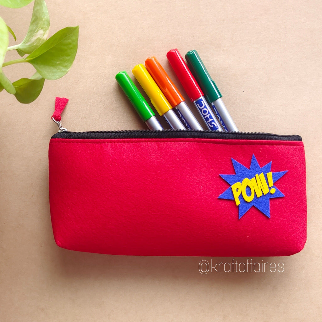 Superhero Felt Pencil Pouch