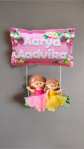 Personalised Siblings on Swing Custom Name Wall Decor