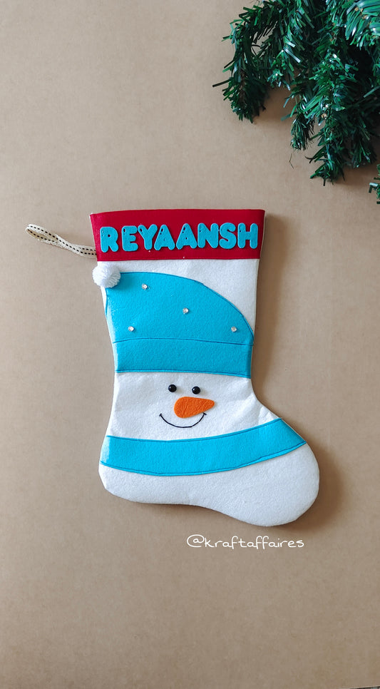 Snowman Felt Stocking