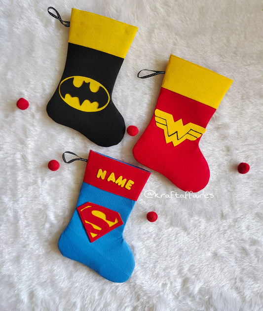 Superhero Felt Stocking