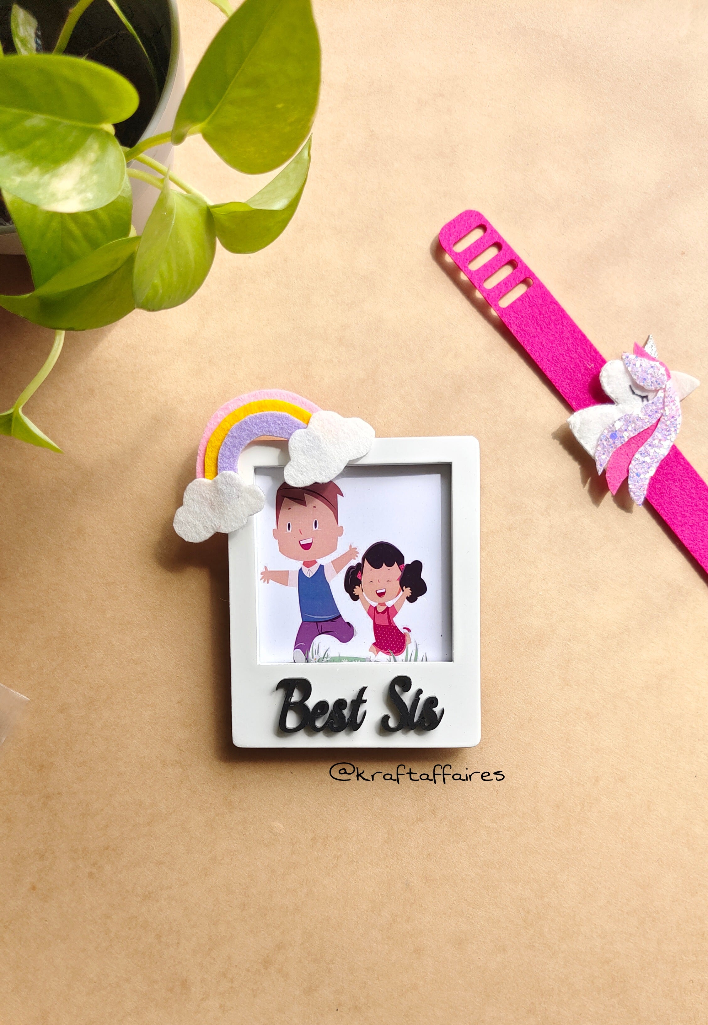 Rainbow Best Sis Fridge Magnet
