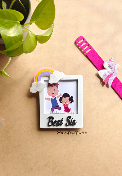 Rainbow Best Sis Fridge Magnet
